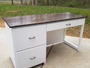Farmhouse Computer Desk with Drawers