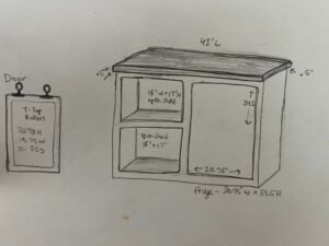 Custom barndoor coffee bar for Sam